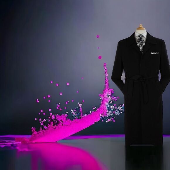 MEN'S JOHN KNIGHT 100% MICROFIBER FULL LENGTH DUSTER TOP COAT. JK-1 BLACK - Picture 1 of 16